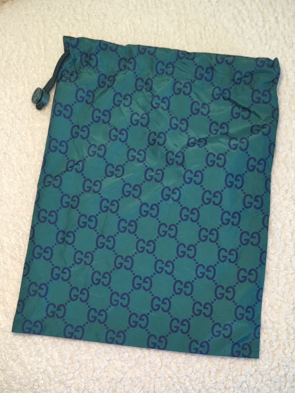 Gucci Teal and Navy GG Drawstring Skirt Dust Bag